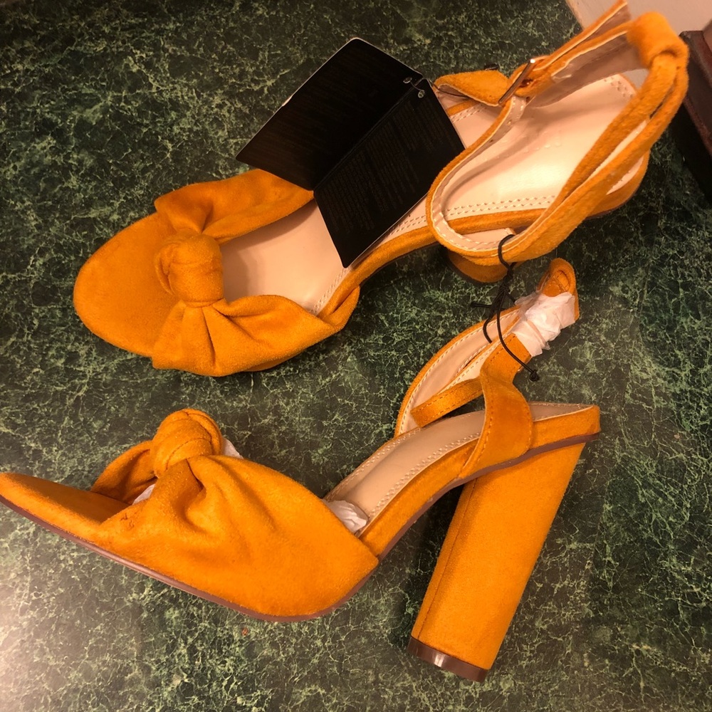 Mustard Yellow Strappy Heel